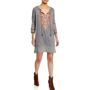Johnny Was Ellington Embroidered Peasant Dress